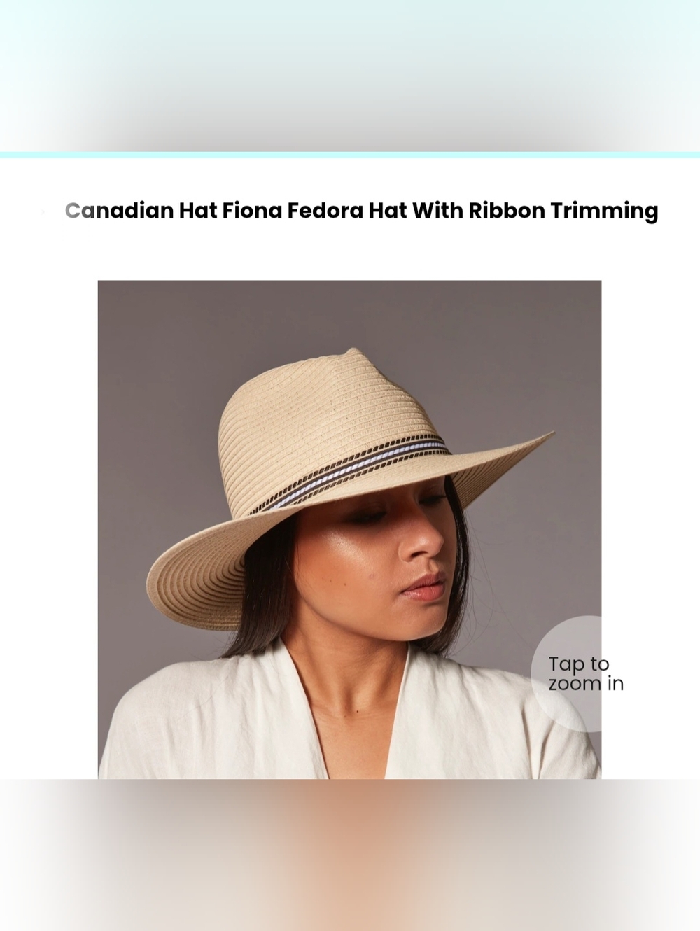 Fiona Fedora Hat with Ribbon Trimming .Nwot.